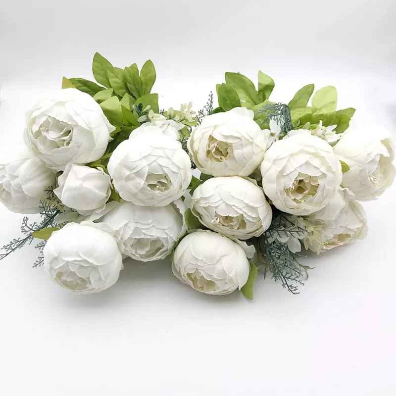 13 teste di seta artificiale bouquet