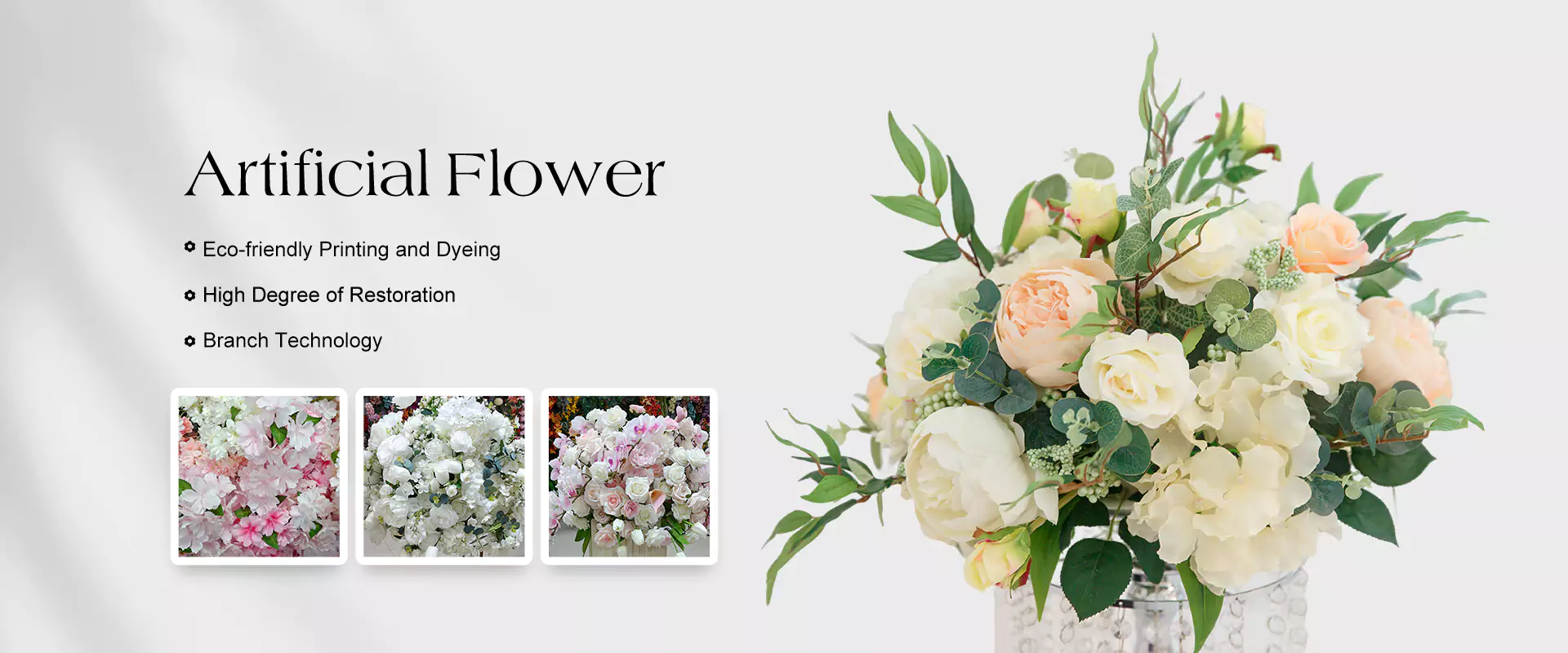 Cina di fiori artificiali