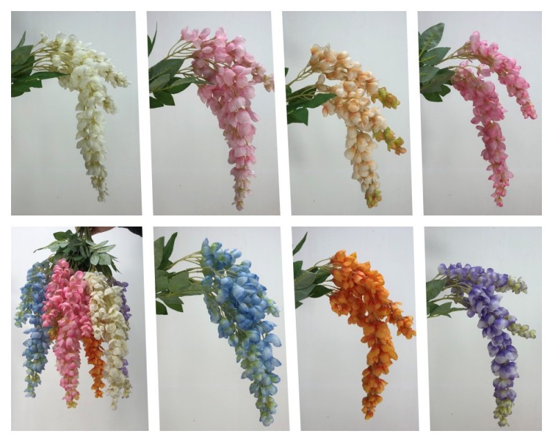 Ouli® Wisteria artificiale Aubergine - Decorazione di gling di alta qualità artificiale