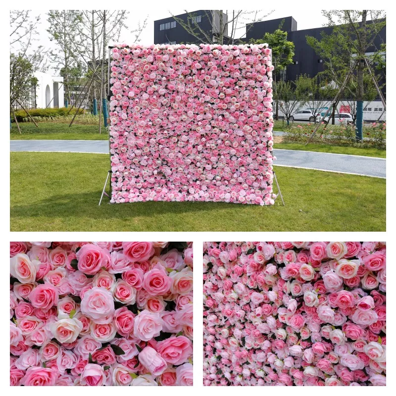 Parete di fiori artificiali