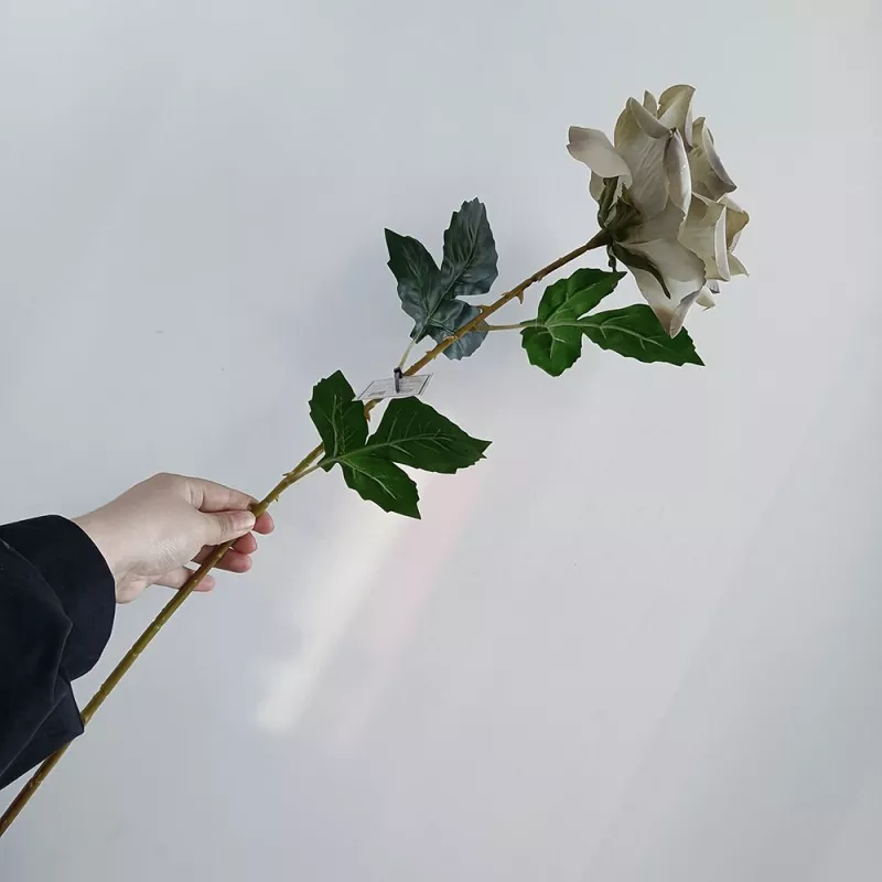 deep red silk rose used in luxury artificial bouquet